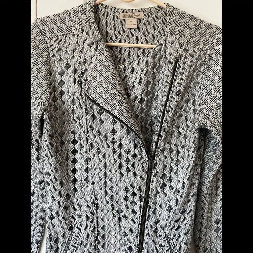 Lucky Brand Asymmetrical Zipper Knit Sweater XS